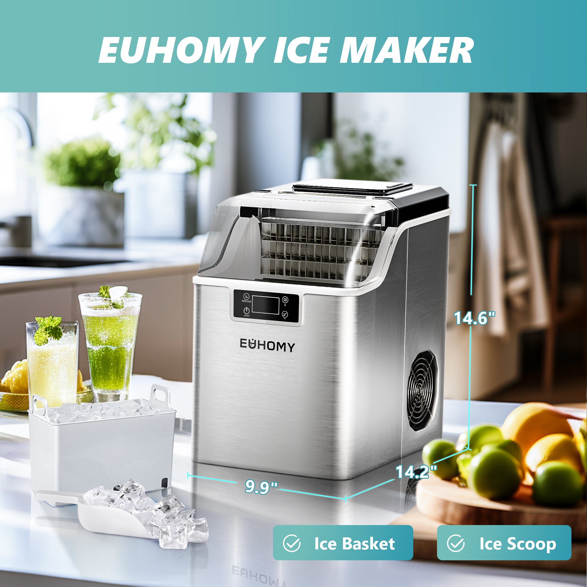 Euhomy shops Ice Maker Machine Countertop