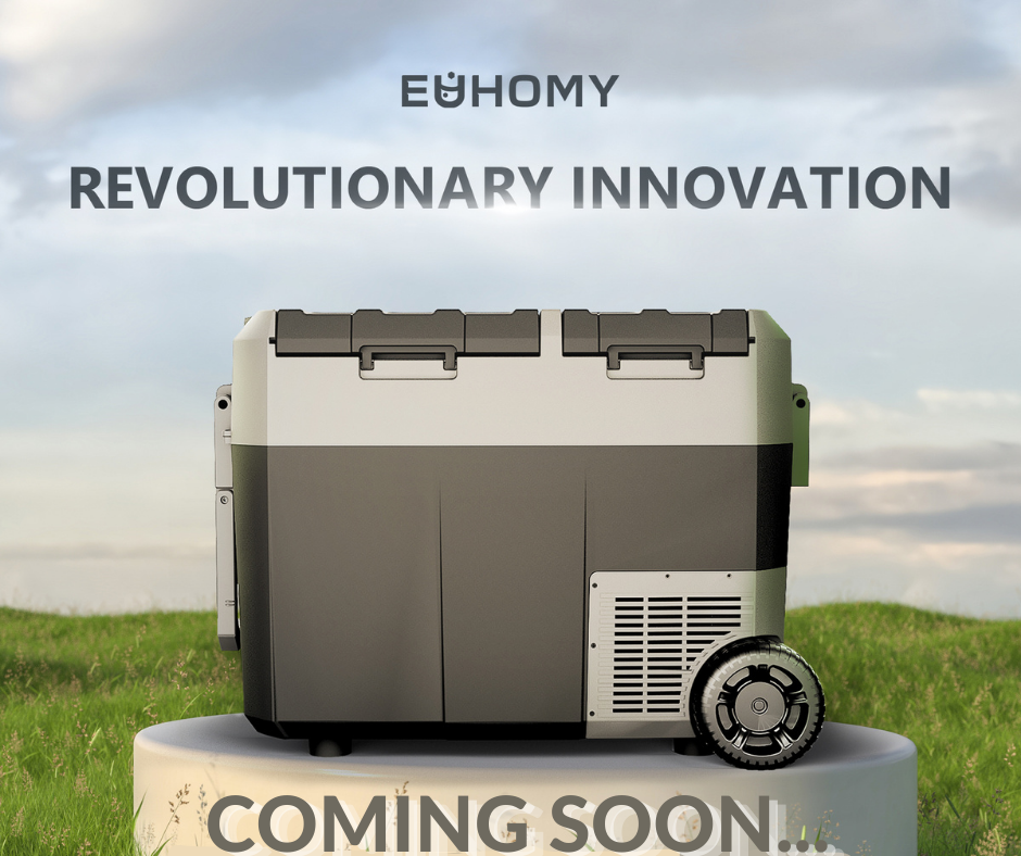 Euhomy Revolutionary Innovation: Portable Electric Cooler with a fully-automated Ice Maker