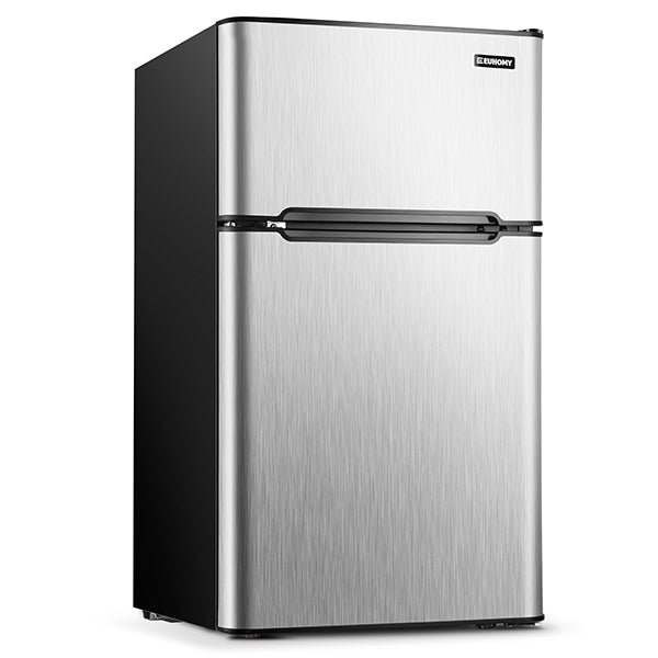 3.2Cuft Stainless Doubledoor Compact Refrigerators RFS Euhomy