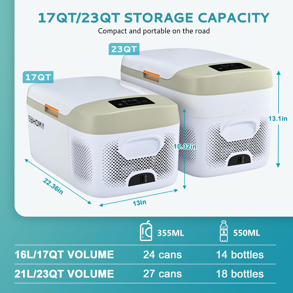 
                      
                        EUHOMY 12 Volt Refrigerators Car Cooler Portable Refrigerator Freezer Fridge - Euhomy
                      
                    