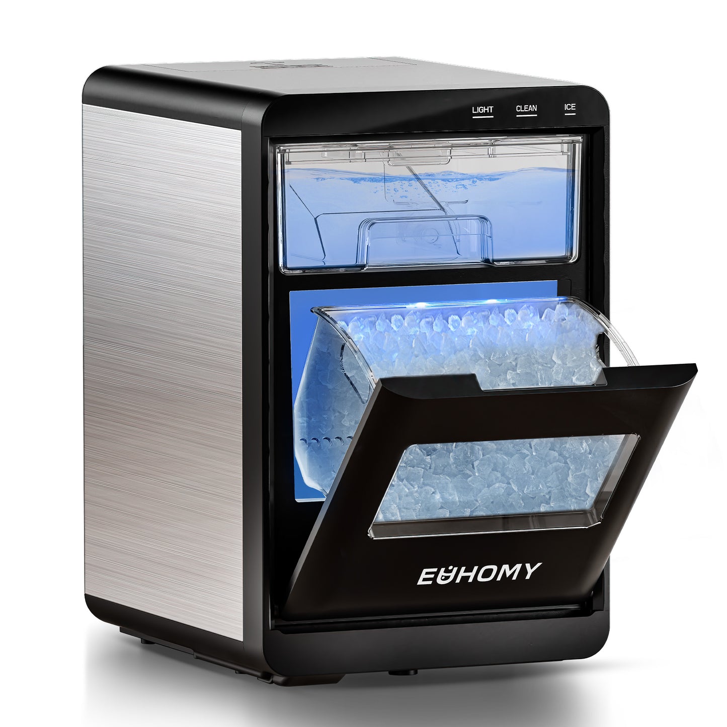 EUHOMY Nugget Ice Maker Countertop, 40Lbs/24H Pebble Ice Maker Machine