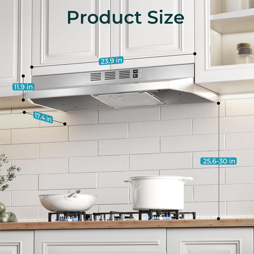 
                      
                        EUHOMY Wall Mount Kitchen Range Hood Sliver - Euhomy
                      
                    