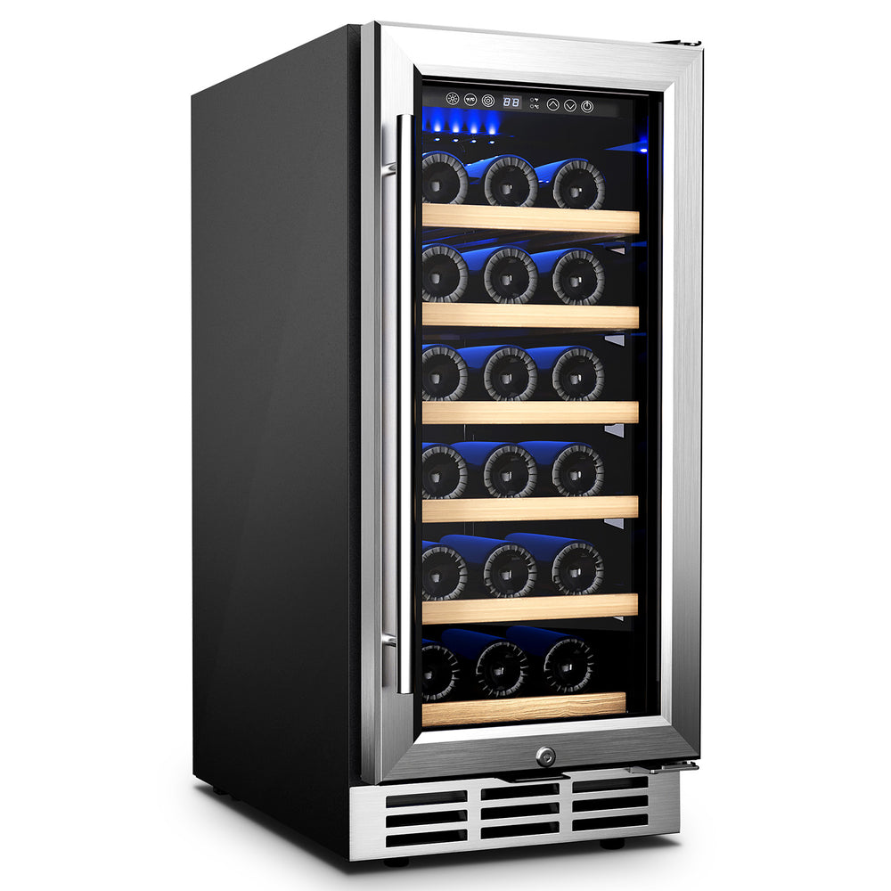 EUHOMY 15 Inch Wine Fridge Low Noise Beverage Refrigerator Wine Cooler - Euhomy