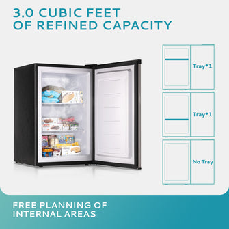 EUHOMY Compact Mini Freezer, Upright freezer
