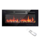 EUHOMY Electric Fireplace Wall Recessed and Wall Mounted with Adjustable Flame Color, Fireplace Heater with Remote Control, Linear Fireplace