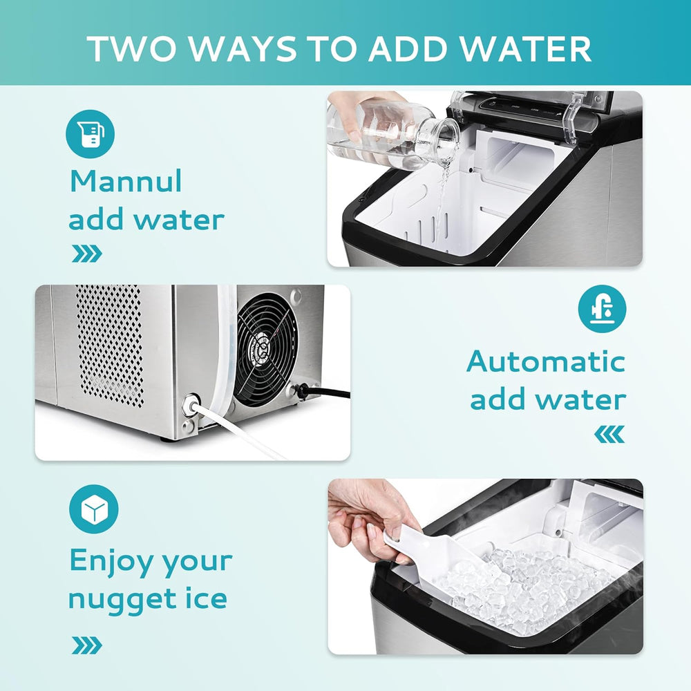 
                      
                        EUHOMY 18'' Nugget Ice Countertop High-efficiency Compressor Ice Maker - Euhomy
                      
                    