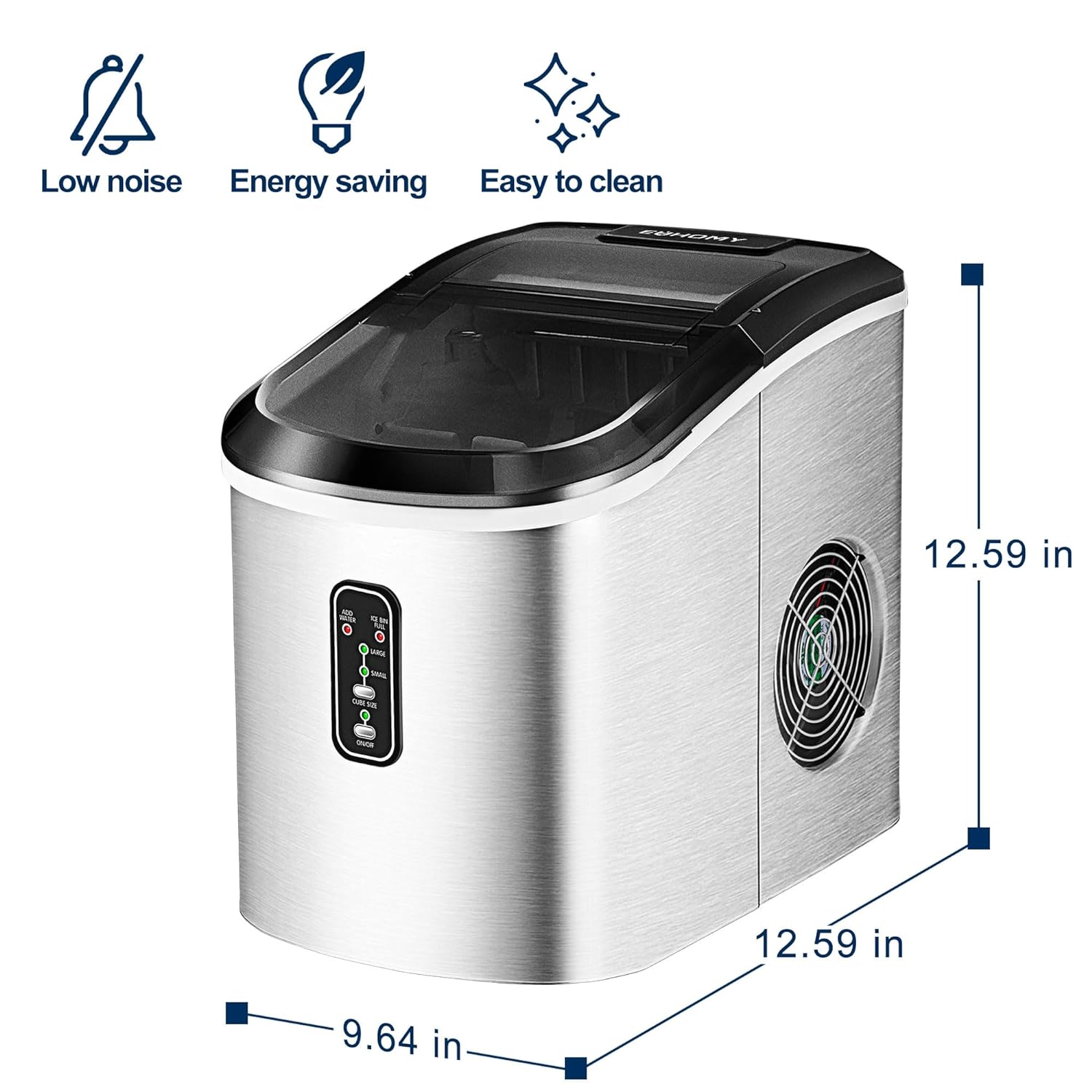 26Lbs/24H Countertop Ice Maker Euhomy