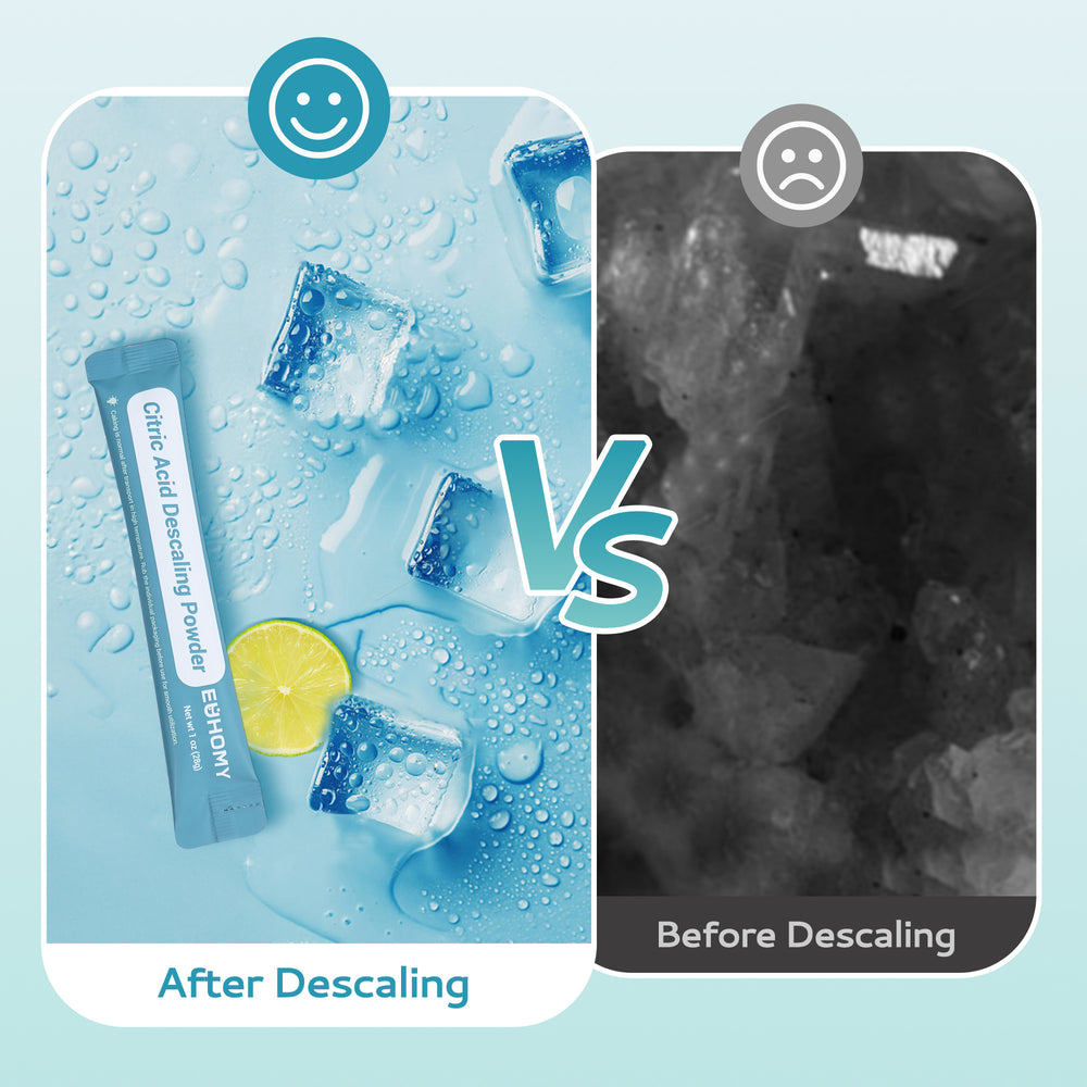 
                      
                        Euhomy Ice Maker Cleaner – Organic Citric Acid Powder | 4 Single-Use Packs | Safe & Effective Descaling
                      
                    