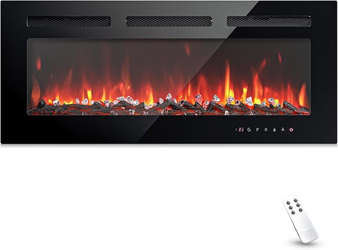 
                      
                        EUHOMY Electric Fireplace Wall Recessed and Wall Mounted with Adjustable Flame Color, Fireplace Heater with Remote Control, Linear Fireplace - Euhomy
                      
                    