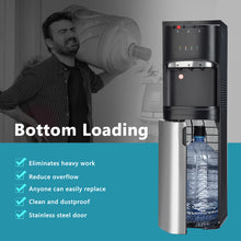 Euhomy  Self-Cleaning Bottom Loading Water Dispenser,with UV Lights Stainless Steel Water Cooler for Home, Office, Living Room, 3 Or 5 Gallon Bottle,Black