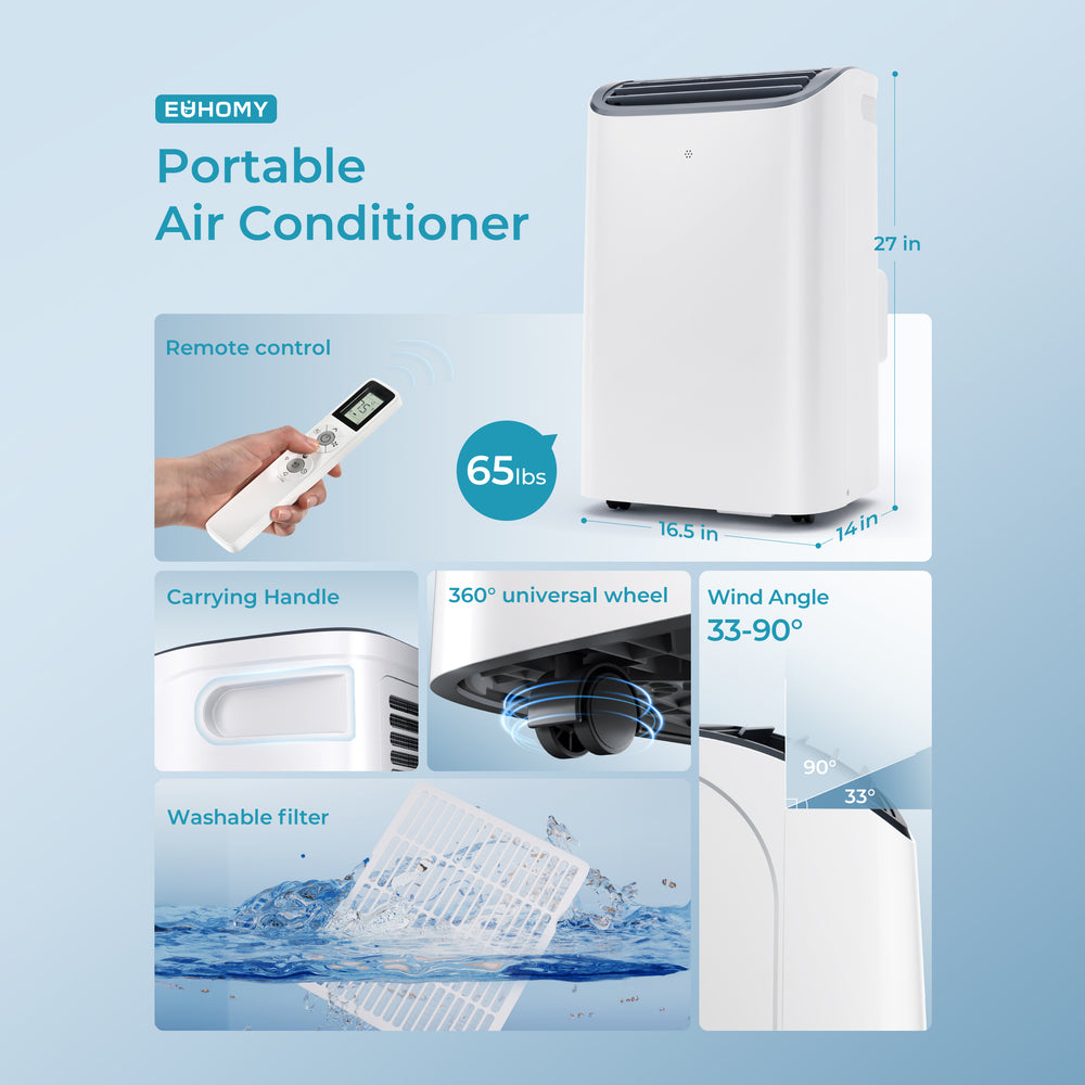 
                      
                        EUHOMY Portable Air Conditioners 14000 Btu3 in 1 Portable Cooling AC with Dehumidifier Fan Modes - Euhomy
                      
                    