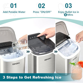 12'' Silver Bullet Ice Portable Ice Maker with Handle
