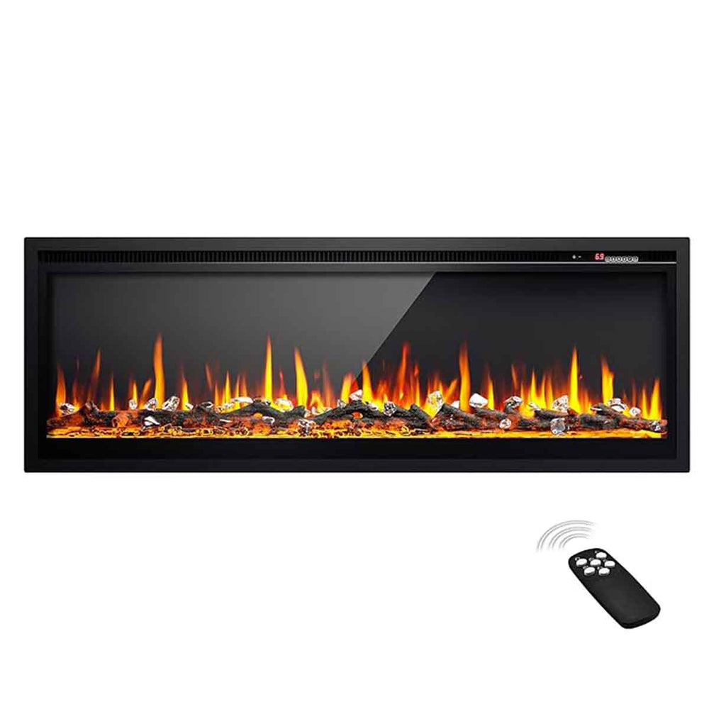 EUHOMY Electric Fireplace Recessed Wall Mounted Freestanding - Euhomy