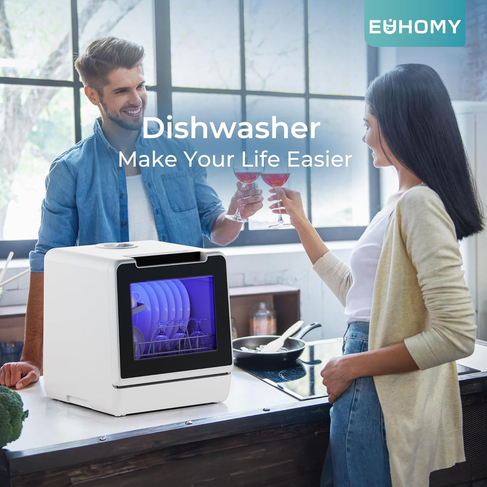 
                      
                        EUHOMY Mini Portable Dishwasher Countertop Compact Dishwashers, Tabletop Small Dishwasher
                      
                    