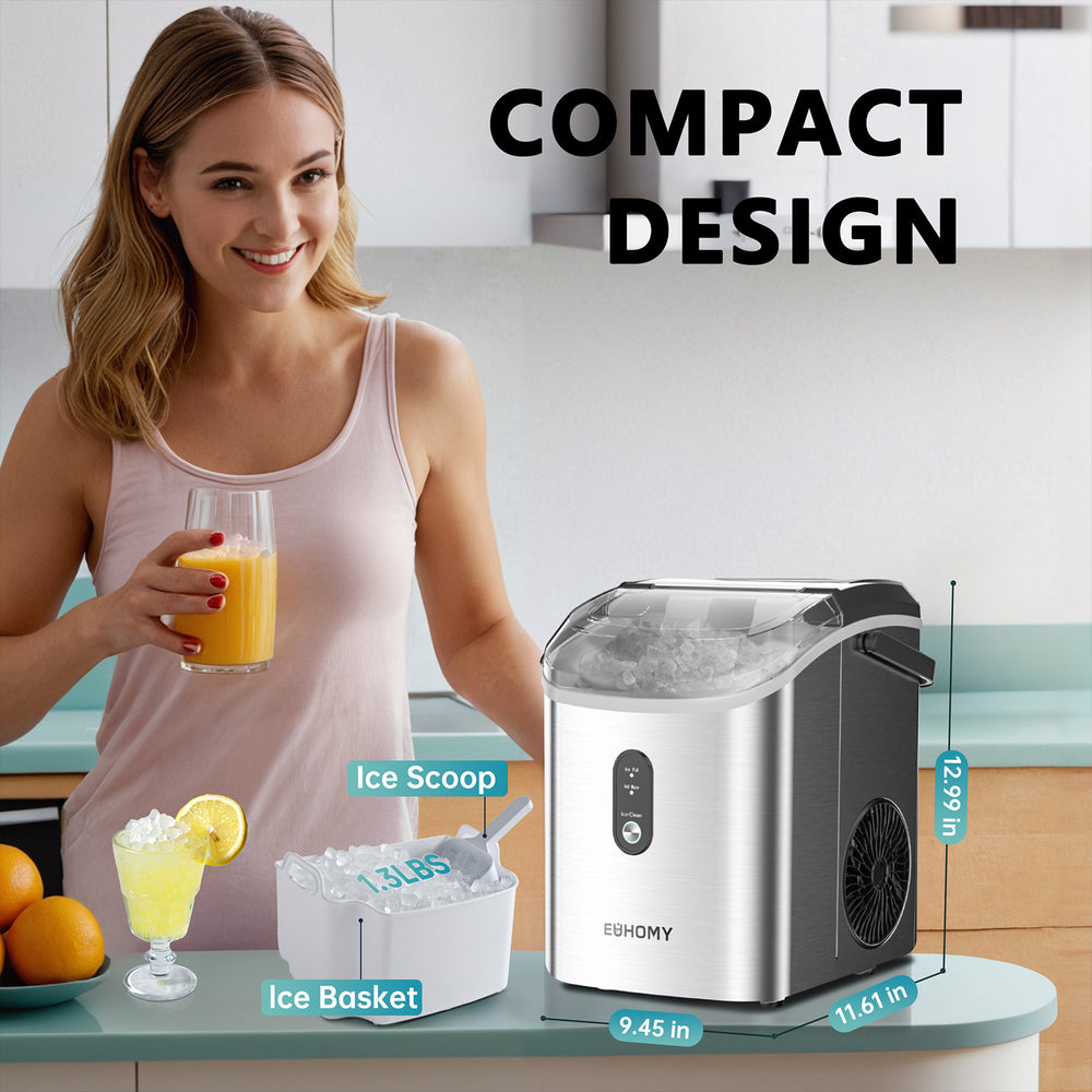 
                      
                        EUHOMY Portable Nugget Ice Maker Countertop Auto-Cleaning Sonic - Euhomy
                      
                    