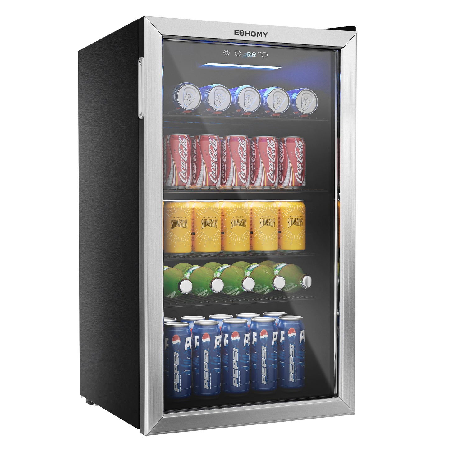 EUHOMY 3.2 Cu.Ft 126 Can Built in & Free Standing Beverage Cooler Wine Cooler - Euhomy