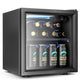 EUHOMY 55 Can Beverage Refrigerator Cooler-Mini Fridge Glass Door (1.3cu.ft) Wine Cooler