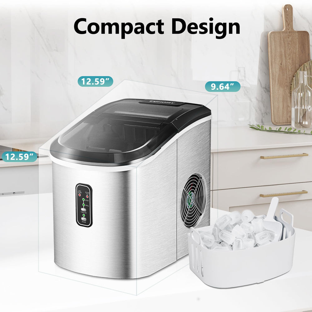 
                      
                        EUHOMY Smart Ice Makers Countertop 26lbs Self-Cleaning Portable Includes 2 Bottles of Cleaner - Euhomy
                      
                    