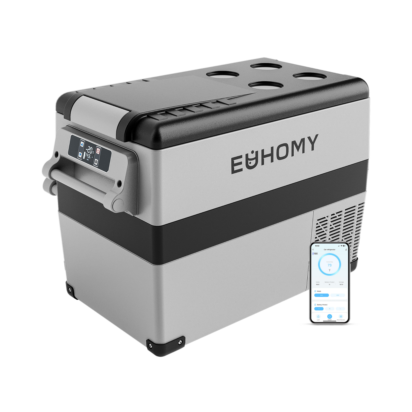 EUHOMY 12 Volt Multi-Adapter Equipped Portable Electric Cooler Car Refrigerator