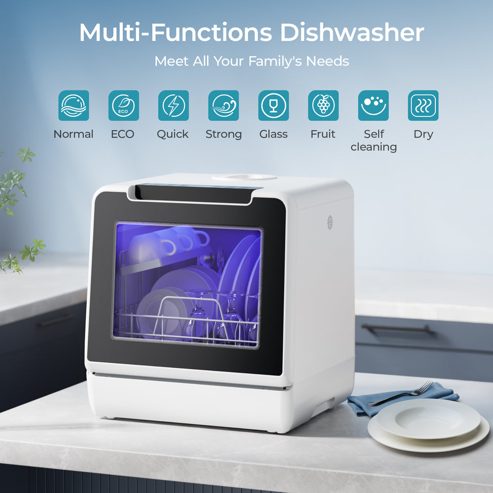 
                      
                        EUHOMY Mini Portable Dishwasher Countertop Compact Dishwashers, Tabletop Small Dishwasher
                      
                    