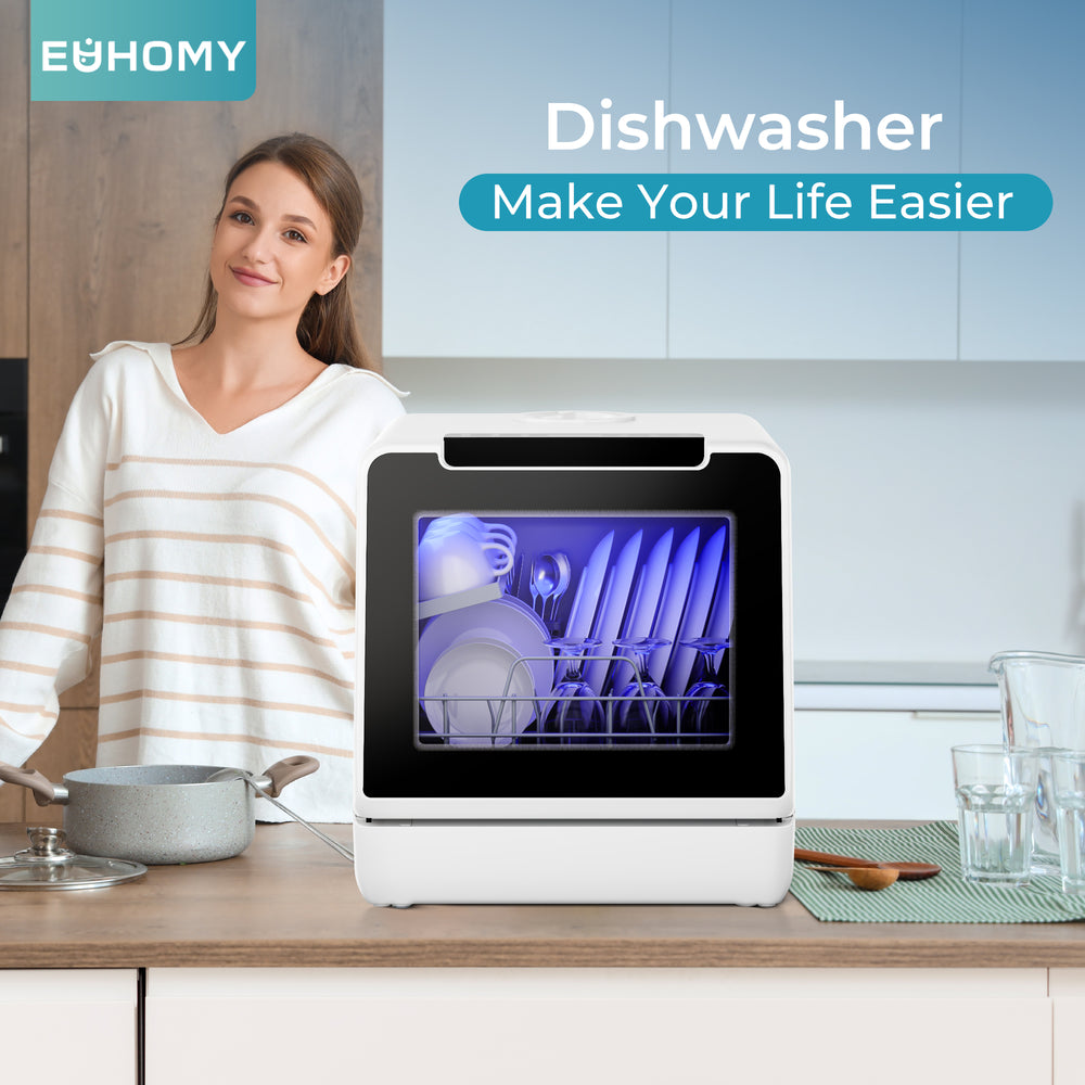 
                      
                        EUHOMY Mini Portable Dishwasher Countertop Compact Dishwashers, Tabletop Small Dishwasher
                      
                    