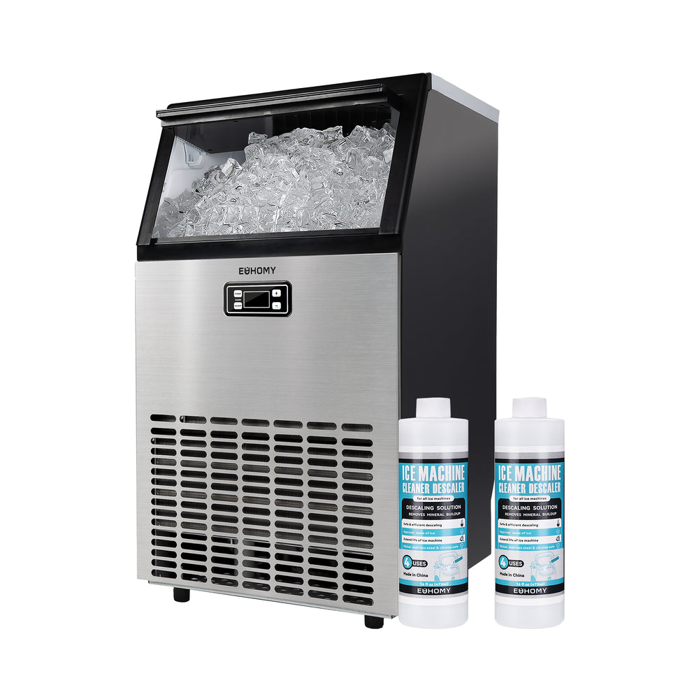 EUHOMY Excellent Storage Container Undercounter Commercial Ice Machine Includes 2 Bottles of Cleaner