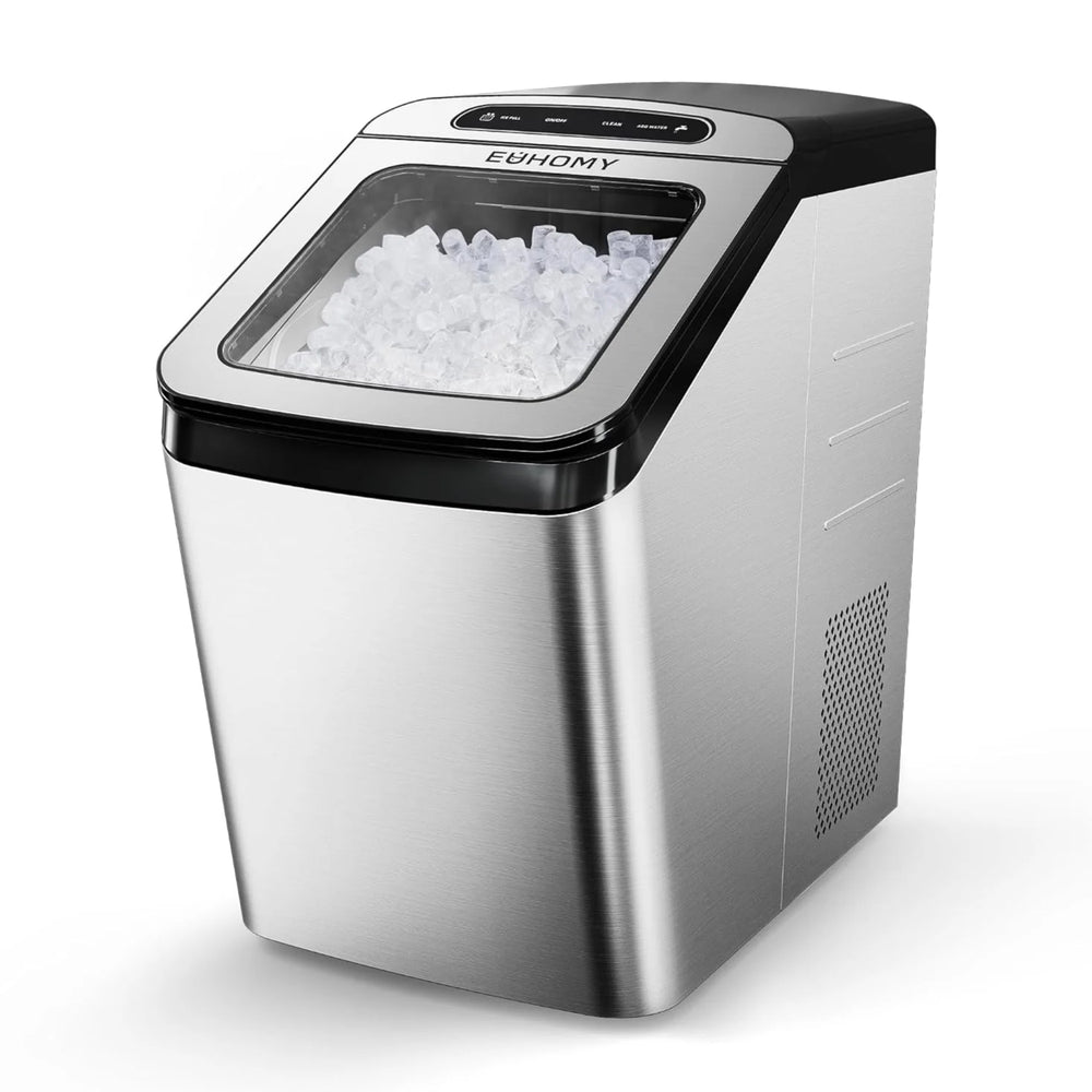 EUHOMY 18'' Nugget Ice Countertop High-efficiency Compressor Ice Maker Includes 2 Bottles of Cleaner - Euhomy