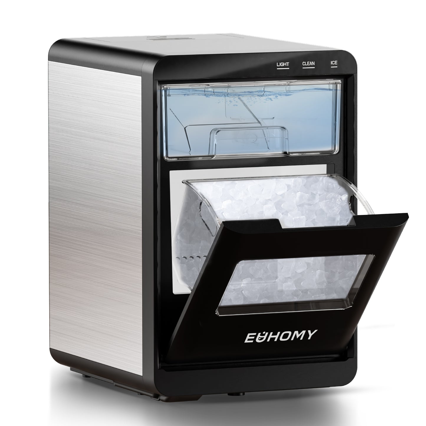 EUHOMY Nugget Ice Maker Countertop, 40Lbs/24H Pebble Ice Maker Machine