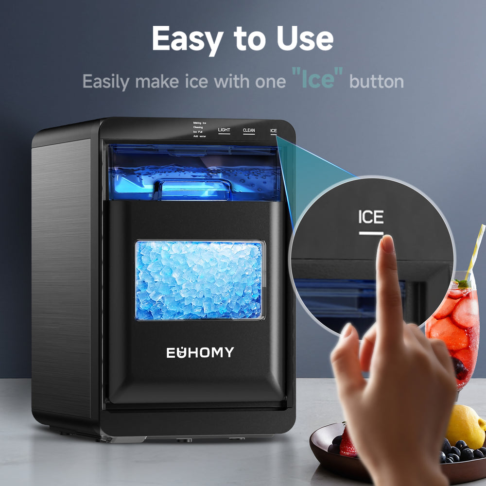 
                      
                        EUHOMY Nugget Ice Maker Countertop, 44Lbs/24H Pebble Ice Maker Machine Includes 2 Bottles of Cleaner
                      
                    