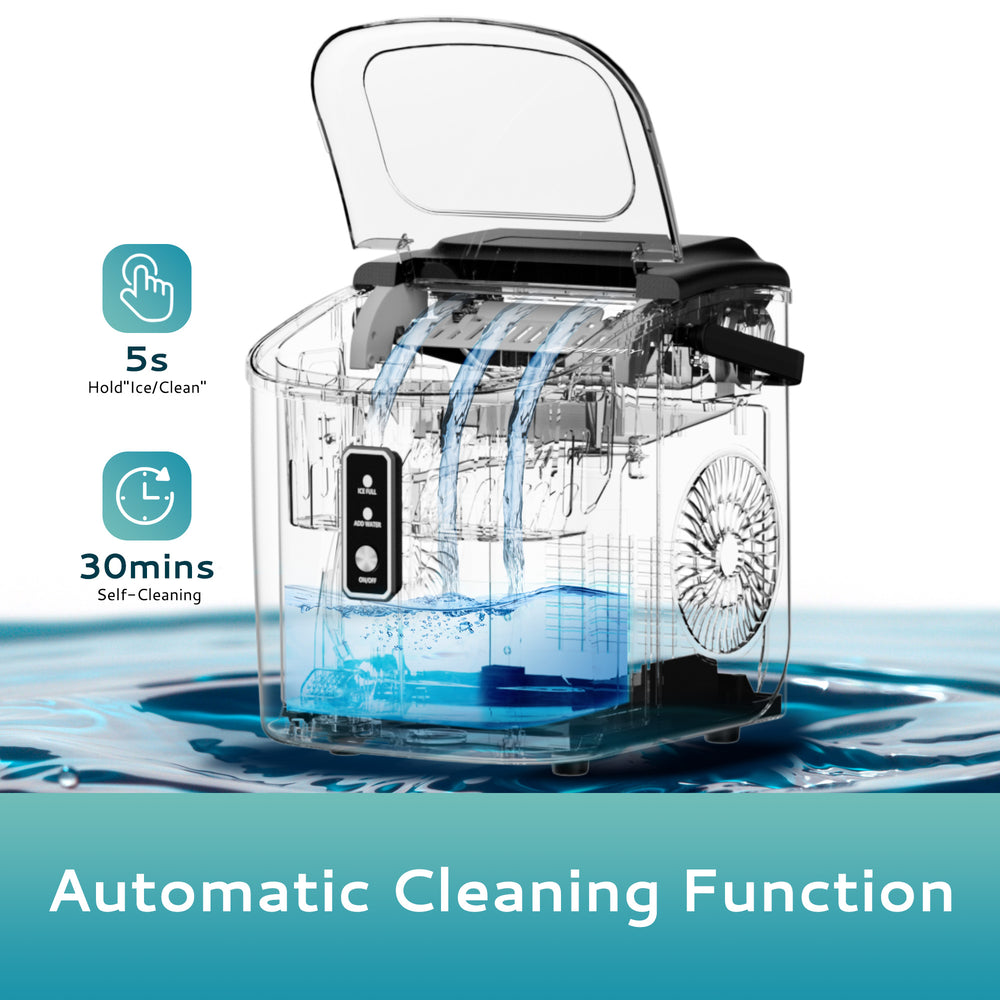 
                      
                        EUHOMY Countertop Ice Maker Machine with Handle Auto-Cleaning Portable Ice Maker with Basket and Scoop - Euhomy
                      
                    