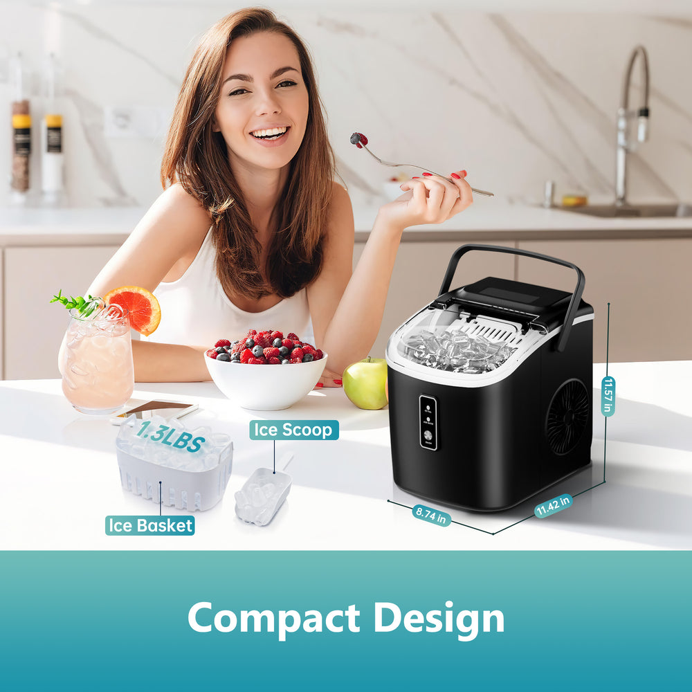 
                      
                        EUHOMY Countertop Ice Maker Machine with Handle Auto-Cleaning Portable Ice Maker with Basket and Scoop - Euhomy
                      
                    