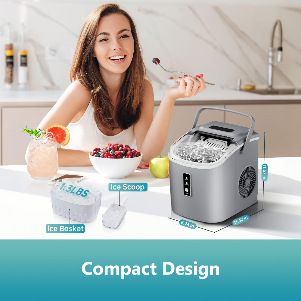 
                      
                        EUHOMY Countertop Ice Maker Machine with Handle Auto-Cleaning Portable Ice Maker with Basket and Scoop - Euhomy
                      
                    