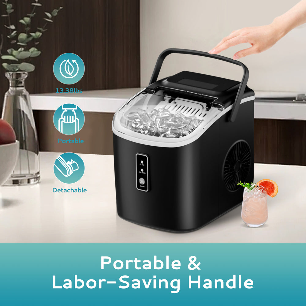 
                      
                        EUHOMY Countertop Ice Maker Machine with Handle Auto-Cleaning Portable Ice Maker with Basket and Scoop - Euhomy
                      
                    