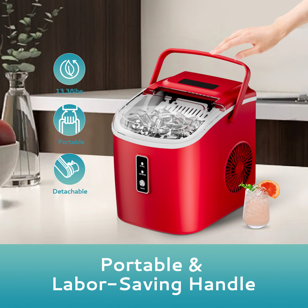 
                      
                        EUHOMY Countertop Ice Maker Machine with Handle Auto-Cleaning Portable Ice Maker with Basket and Scoop - Euhomy
                      
                    