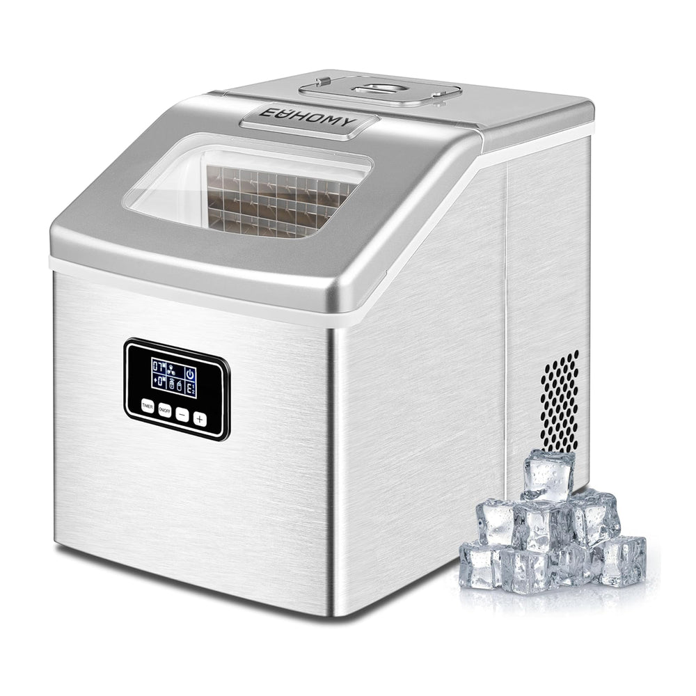 EUHOMY 14'' Cube Ice Countertop Ice Maker 40LBS