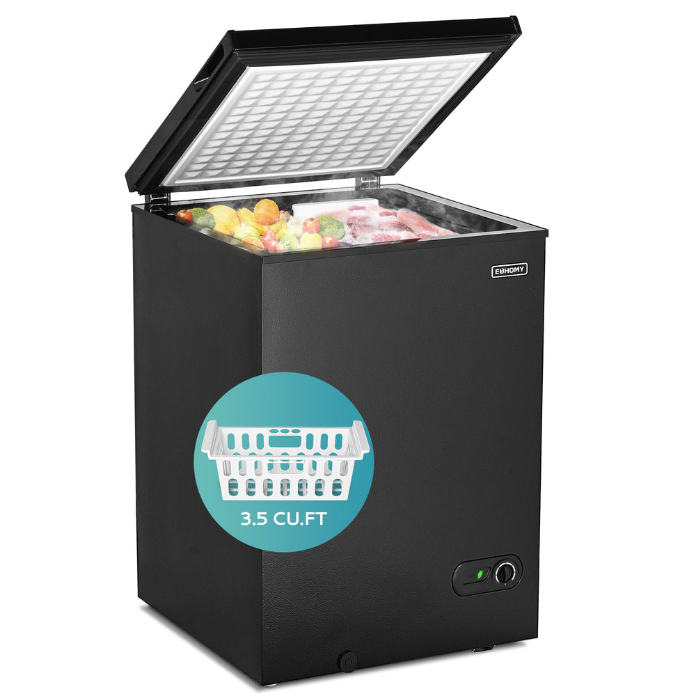 EUHOMY Chest Freezer with Removable Basket, Small Deep Freezer - Euhomy