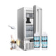 EUHOMY Commercial Under Counter Nugget Ice Maker Machine Includes 2 Bottles of Cleaner