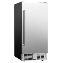EUHOMY Beverage Refrigerator 15 Inch, Under Counter 127 Can Beverage Fridge with Stainless Steel Door