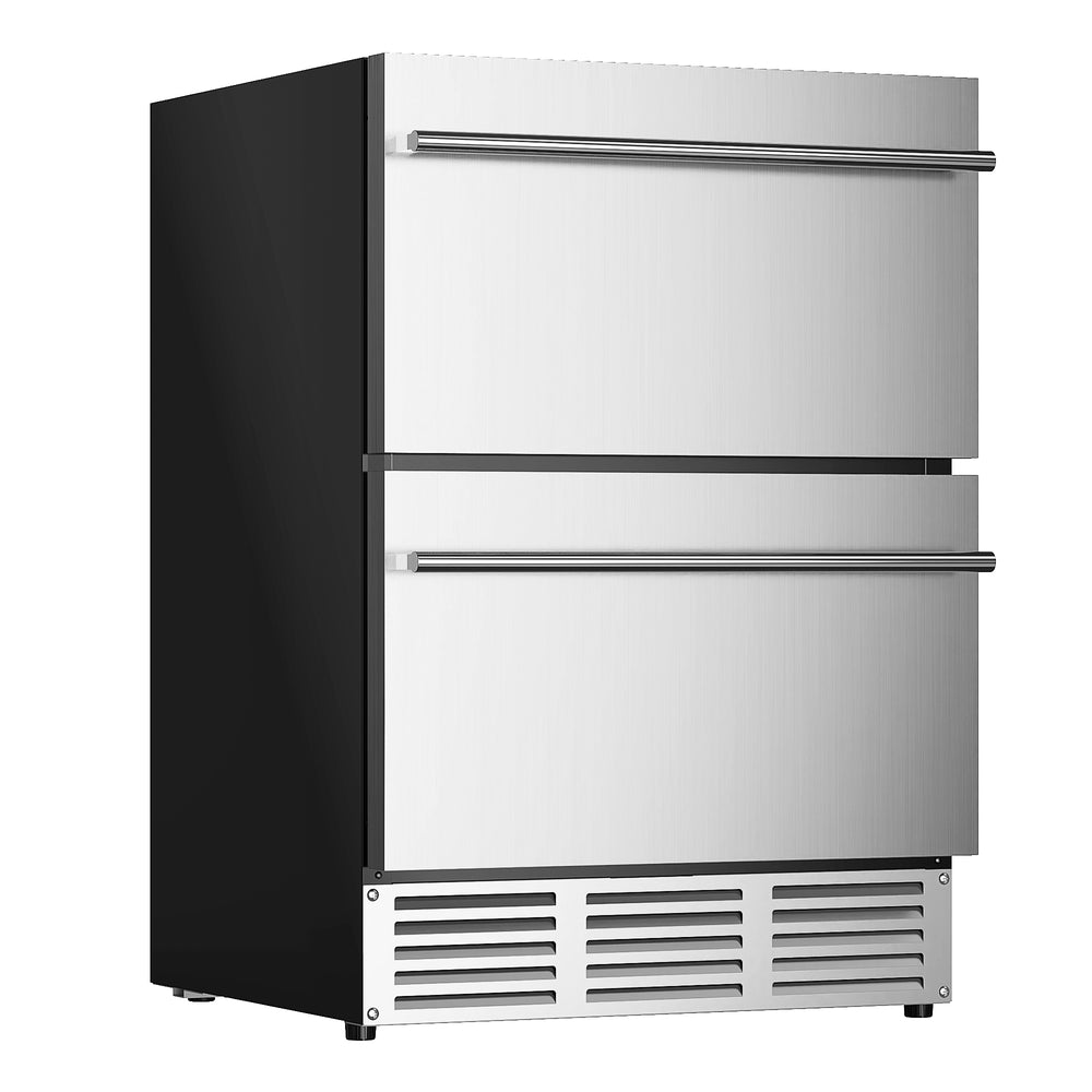 EUHOMY 24 Inch Under Counter Double Drawer Fridge Trustworthy Quality