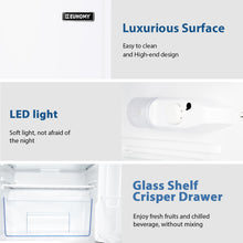 EUHOMY 3.2 Cu.Ft Compact Mini Refrigerator with Freezer, LED Light,  Adjustable Thermostat - Energy Saving for Bedroom, Dorm, Office, Black -  Yahoo Shopping